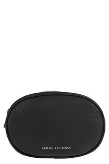 Черная поясная сумка с одним отделом Armani Exchange