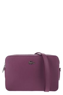 Маленькая бордовая сумка через плечо Lacoste