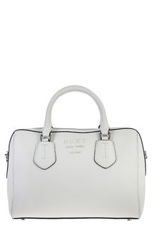 Белая кожаная сумка с дополнительным плечевым ремнем Dkny