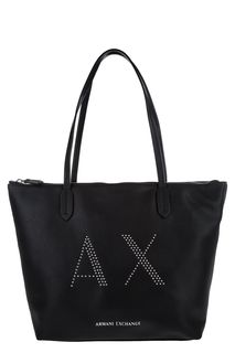 Вместительная сумка с металлическим декором Armani Exchange