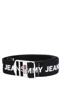 Текстильный ремень с логотипом бренда Tommy Jeans
