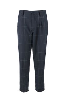 Зауженные синие брюки в клетку Armani Exchange