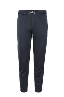 Зауженные синие брюки с декоративным принтом Armani Exchange