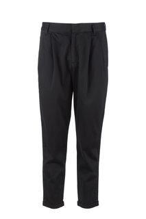 Зауженные черные брюки из хлопка Armani Exchange