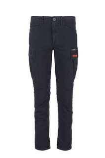 Синие брюки из хлопка с карманами Superdry
