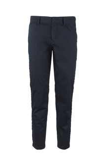 Хлопковые брюки чиносы синего цвета Armani Exchange