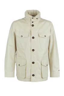 Льняная бежевая куртка со скрытым капюшоном Tommy Hilfiger