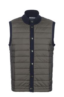 Серый жилет с застежкой на кнопки Barbour