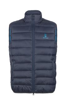 Утепленный жилет синего цвета с застежкой на молнию Barbour