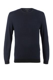 Хлопковый джемпер с круглым вырезом Armani Exchange