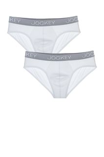 Комплект из двух трусов-брифов белого цвета Jockey
