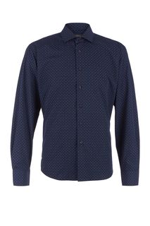 Синяя рубашка с бамбуковым волокном Conti Uomo