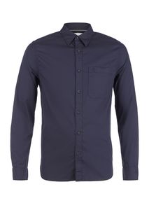 Однотонная хлопковая рубашка на пуговицах Calvin Klein Jeans