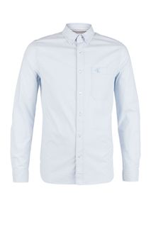Приталенная рубашка из хлопка с карманом Calvin Klein Jeans