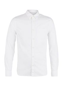 Однотонная хлопковая рубашка на пуговицах Calvin Klein Jeans