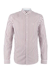 Белая хлопковая рубашка в полоску Armani Exchange