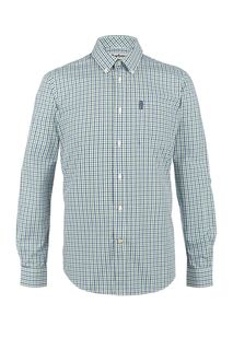 Приталенная хлопковая рубашка в мелкую клетку Barbour