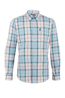 Хлопковая рубашка приталенного кроя в клетку Barbour