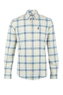 Хлопковая рубашка приталенного кроя в клетку Barbour