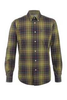 Приталенная хлопковая рубашка в клетку Barbour