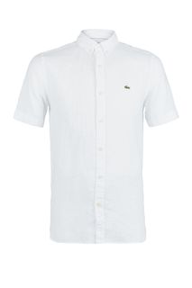 Льняная рубашка с короткими рукавами Lacoste