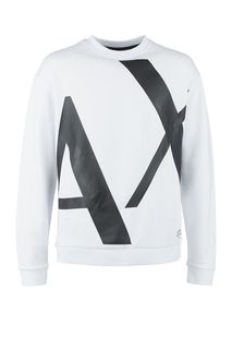 Хлопковый свитшот с декоративным принтом Armani Exchange