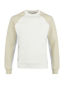 Хлопковый свитшот молочного цвета с карманом Lacoste