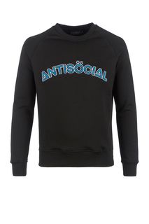 Черный свитшот с логотипом бренда AntisÖcial WE ARE WHO WE ARE