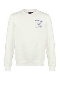 Хлопковый свитшот с декоративным принтом Barbour