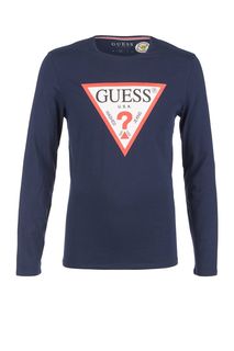 Хлопковая футболка с длинными рукавами Guess