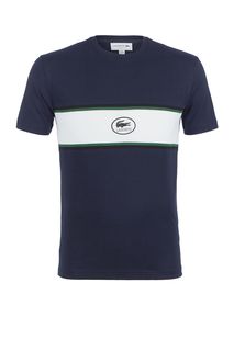Футболка из хлопка с логотипом бренда Lacoste