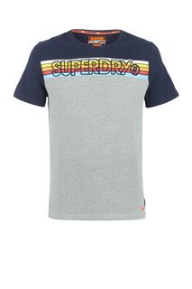 Футболка с принтом и вышивкой Superdry