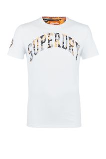 Белая футболка с камуфляжным принтом Superdry
