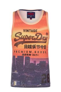 Разноцветная майка с логотипом бренда Superdry