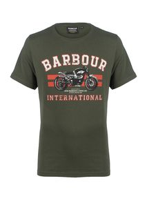 Хлопковая футболка с короткими рукавами Barbour