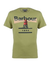 Хлопковая футболка с круглым вырезом Barbour