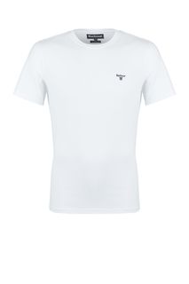 Однотонная хлопковая футболка с круглым вырезом Barbour