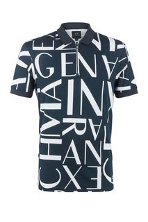 Хлопковая футболка поло с короткими рукавами Armani Exchange