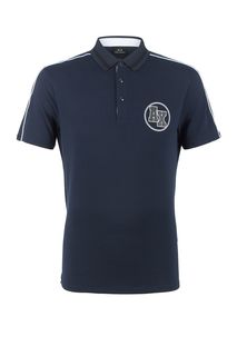 Хлопковая футболка поло с короткими рукавами Armani Exchange