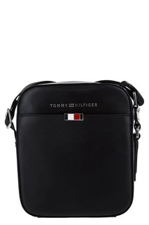 Маленькая кожаная сумка черного цвета Tommy Hilfiger
