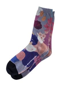 Разноцветные хлопковые носки с цветочным принтом Burlington
