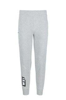 Серые брюки из хлопка с манжетами Lacoste