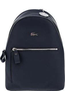 Синий рюкзак с логотипом бренда Lacoste