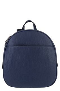 Рюкзак синего цвета с тиснением Armani Exchange