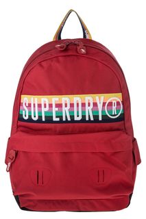 Красный рюкзак с разноцветной вышивкой Superdry