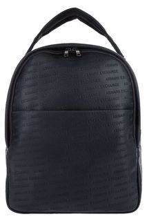 Рюкзак темно-синего цвета с тиснением Armani Exchange