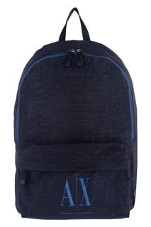 Текстильный рюкзак с монограммой бренда Armani Exchange