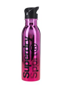 Розовая бутылка для воды с логотипом бренда Superdry