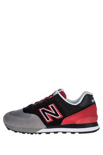 Трехцветные кроссовки из текстиля и замши 574 New Balance