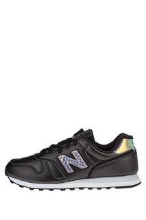 Кожаные кроссовки черного цвета 373 New Balance